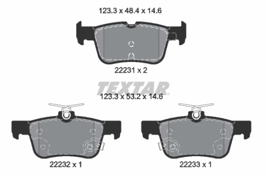 TEXTAR 2223103 Brake pad set