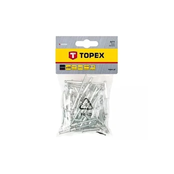 Kniedės TOPEX, 4,8 x 14.5 mm, aliumininės, 50 vnt.