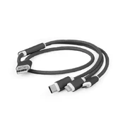 CABLE USB CHARGING 3IN1 1M/BLACK CC-USB2-AM31-1M GEMBIRD kaina