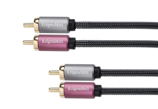 Kruger & Matz 2xRCA - 2xRCA juodas - 3m