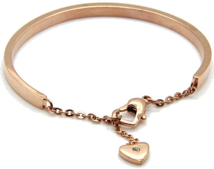 Troli Romantic bronze bracelet with a heart KBS-151