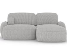 Tesalia corner sofa with sleeping function and storage compartment, light brown velvet, right-hand side, Modern, Gray kaina