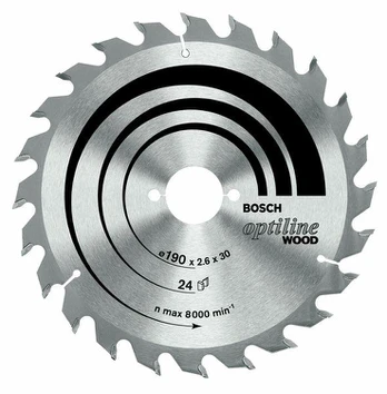 Bosch Disk.pj..diskas 190x20 mm Optiline Wood