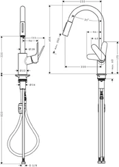 Virtuvinis maišytuvas Hansgrohe Focus M 31833000 kaina