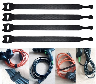 4x Velcro juosta-organaizeris elektriniams įrankiams