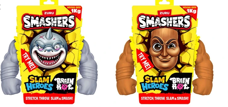 SMASHERS Slam Heroes Tamprus herojus "Brainrot", 18 cm