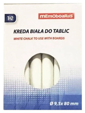 Mokyklinė kreida, 12 vnt., balta