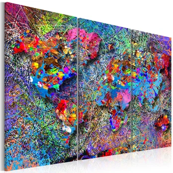 Artgeist Paveikslas - World Map: Colourful Whirl