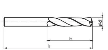 Grąžtas Hssco5 Inox 6,20 mm Din-338