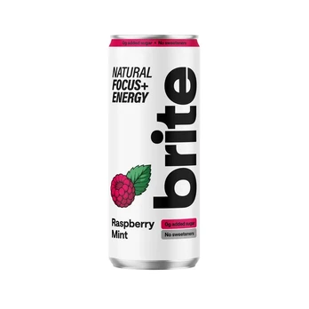 Natūralus energinis gėrimas BRITE RASPBERRY MINT, 330 ml