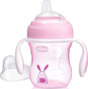 Puodelis su rankenomis Chicco 4mėn + Mergaitei