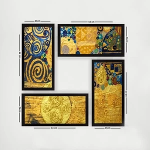Paveikslas Wallity SET_053, 24 cm x 44 cm, 4 vnt.