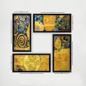 Paveikslas Wallity SET_053, 24 cm x 44 cm, 4 vnt. kaina