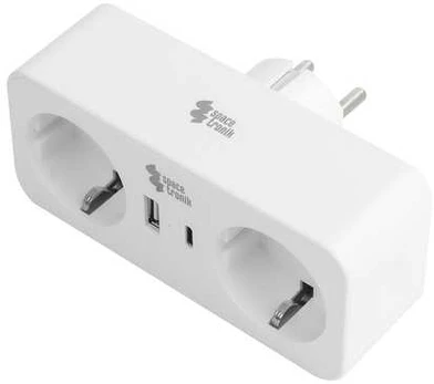Spacetronik Listwa zasilająca 2xAC 1xUSB 1xUSB-C SPS-PS01W