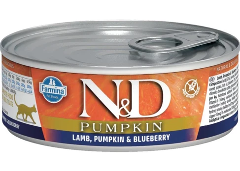 Farmina N&D Cat ėriena & moliūgas & Blueberry 70g