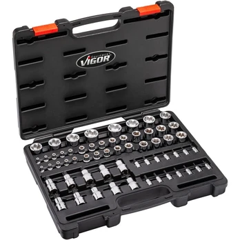 Set of socket wrenches,, 60pcs, TORX bit socket(s) / TORX-E socket(s) / socket/s TORX PLUS, socket / drive: 1/2; 1/4; 3/8",