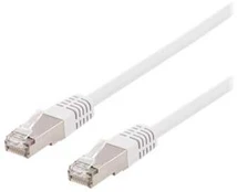 DELTACO S/FTP Cat6 patchkabel, LSZH, 1,5m, Baltas
