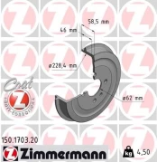Stabdžių būgnas ZIMMERMANN 150.1703.20 kaina