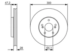BOSCH 0 986 479 R47 Stabdžių diskas