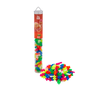 Plus Plus PlusPlus Plastikiniai blokeliai PlusPlus Mini Neon 100 vnt.