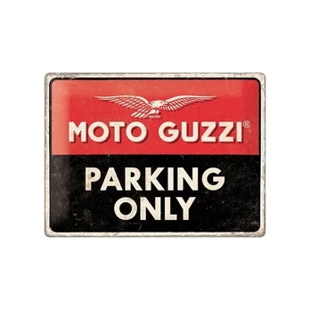 Metalinė plokštė 30x40 cm / Moto Guzzi Parking Only