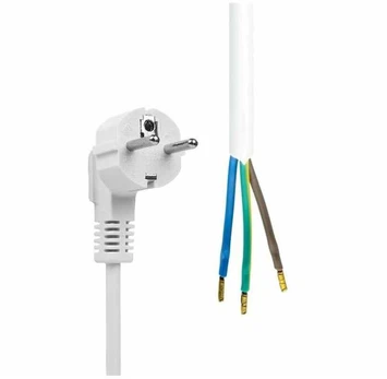 MicroConnect Schuko - Open End Power cable, 10m, Baltas