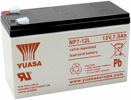 Akumuliatorius Yuasa (7Ah, 12V, F2, VRLA)