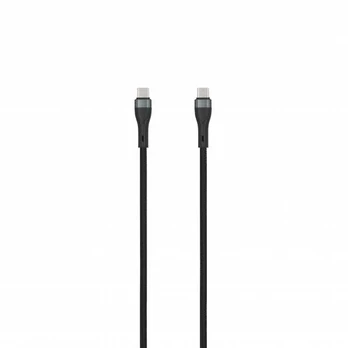 SEEK TOTI Type-C to Type-C, 2m Braided Cable 3A,Juodas (Juodas)