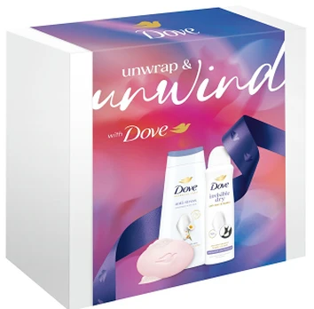 Dove Unwrap & Unwind Gift Set Vonios ir dušo priemonė