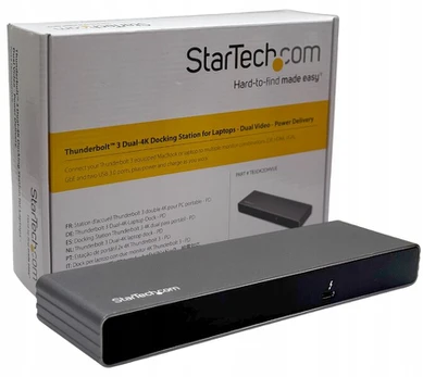 Startech Thunderbolt 3 stotelė Tb3dk2dhvue, 4k, 85w Pd
