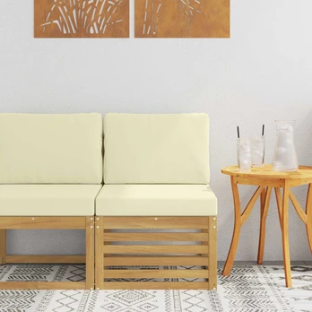 Lauko Vidurinis Sofa Kietos akacijos mediena Balta