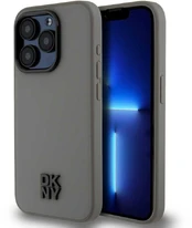 Dėklas DKNY PU Leather Stack Logo Magsafe Case for iPhone 15 Pro Pilkas kaina