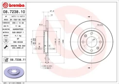 BREMBO 08.7238.11 Brake Disc kaina