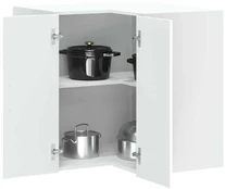 virtuvės sieninė kampinė spintelė "Lucca" Baltas Engineered Wood kaina