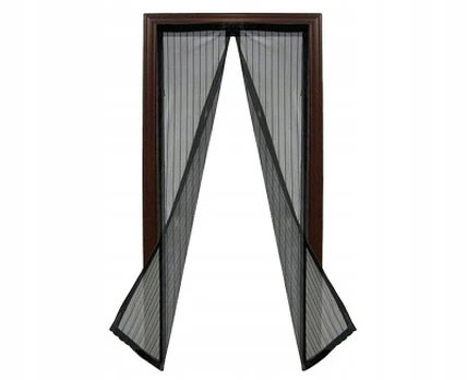 Magnetinis tinklelis nuo uodų durims 100x210 cm, juodas