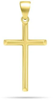 Brilio Silver Timeless gilded cross pendant PT41Y