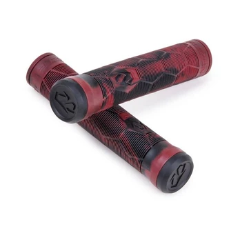Fuzion Hex Pro Scooter Grips Black/Red Swirl
