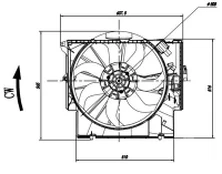 NRF NRF 47923 Radiator fan kaina