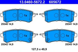 ATE 13.0460-5672.2 Brake pad set