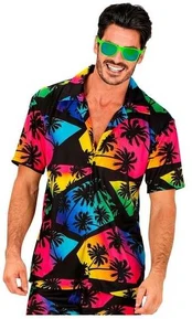 Widmann Sort neon hawaii skjorte