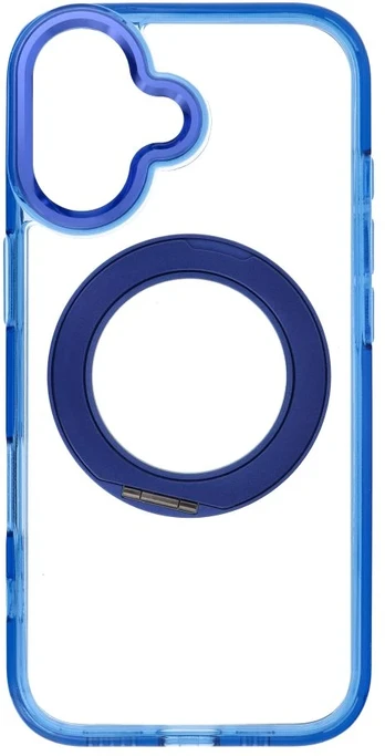 Dėklas Oem Case for iPhone 17 Frame Circle Stand compatible with MagSafe navy mėlynas