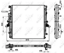 Variklio radiatorius NRF NRF 53097