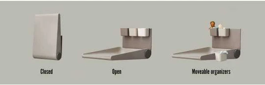 LEANDER WALLY™ - Sieninis persirengimo stalas, CAPPUCCINO