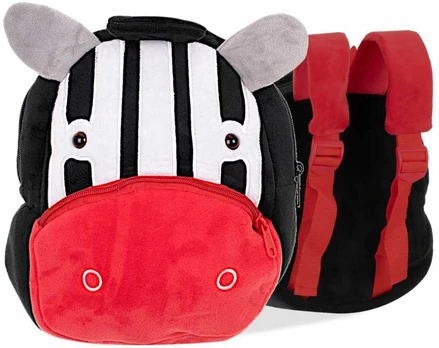 Vaikiška minkšta kuprinė zebras