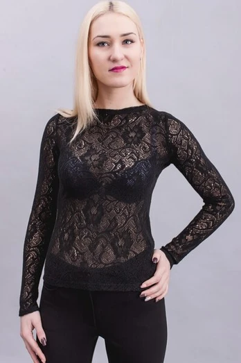 Gipiūrinė palaidinė, juoda, 44
