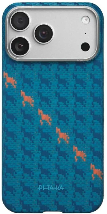 PITAKA Happiness Rides Edge Dėklas MagSafe, skirtas iPhone 17 Pro indigo