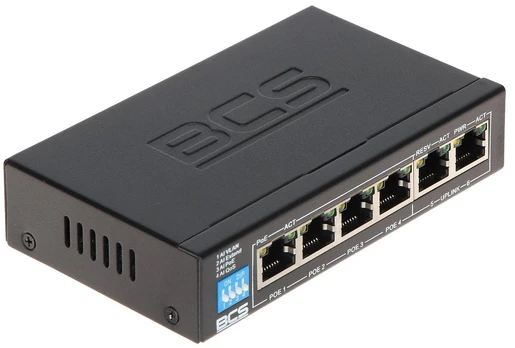 Šakotuvas SWITCH POE BCS-B-SP0402 4 PRIEVADŲ BCS BASIC