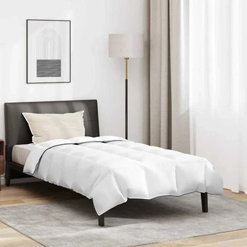 Antklodė su pagalve 2 pcs Balta 135 x 220 cm Pūkai