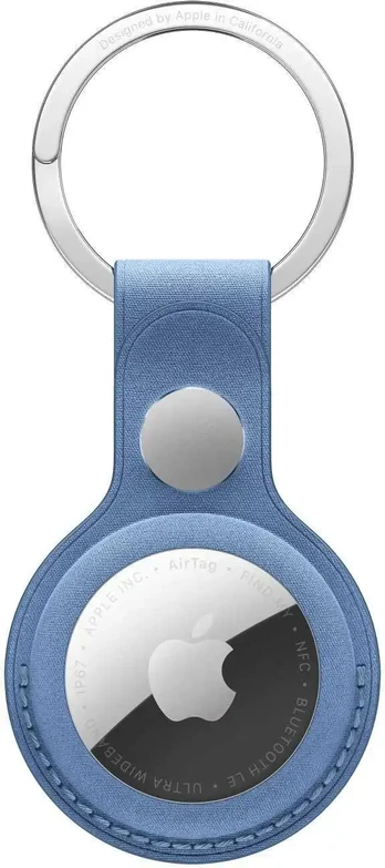 AirTag FineWoven Key Ring - Wildflower Blue