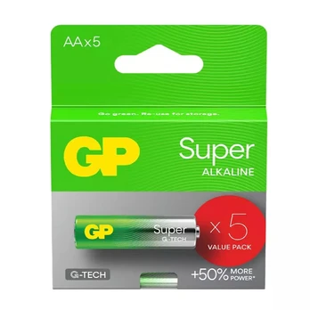Baterijos GP LR6 AA Super (G-TECH) 5 vnt.